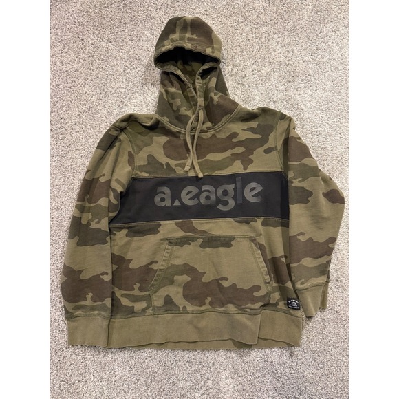 American Eagle Outfitters Other - American Eagle Outfitters Sweatshirt Men Large Camo Hoodie Pullover Front Pocket